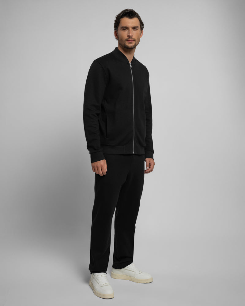 Tarporley – Pique Jersey Bomber & Jogger Set Black