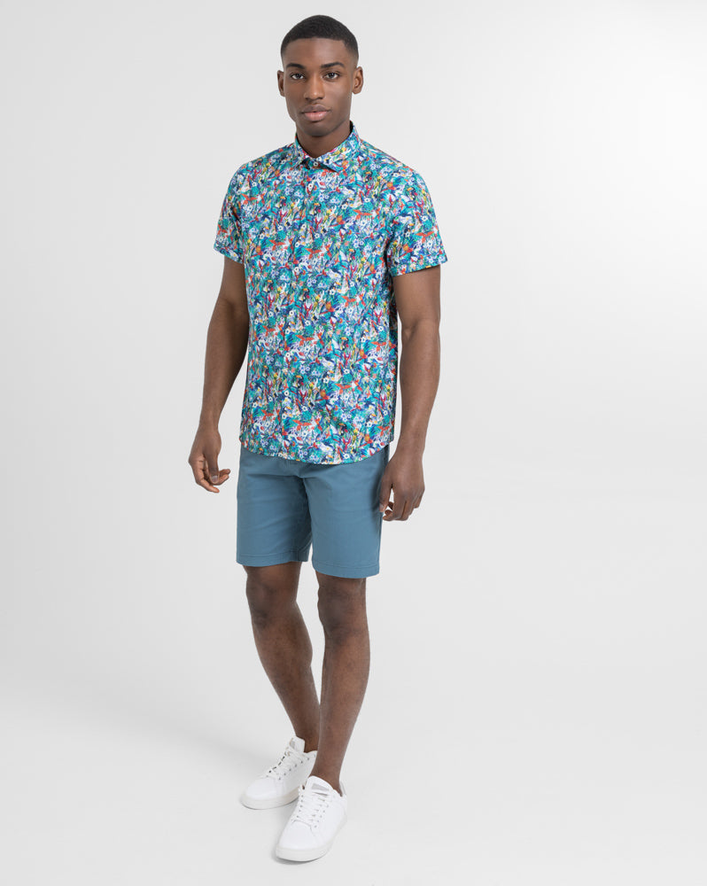 Limited Edition Birds Of Paradise Print Short Sleeve Shirt