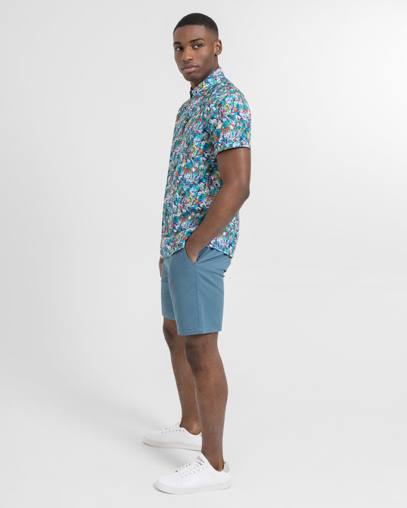 Limited Edition Birds Of Paradise Print Short Sleeve Shirt