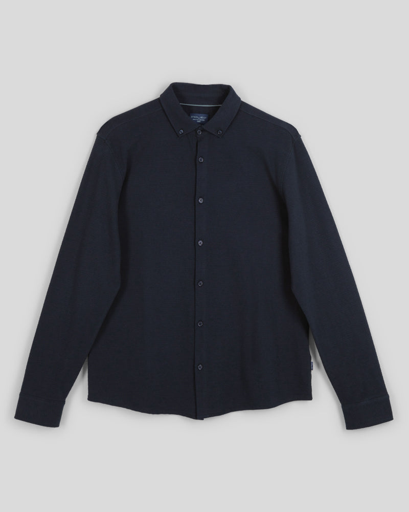 Textured Long Sleeve Jersey Shirt
