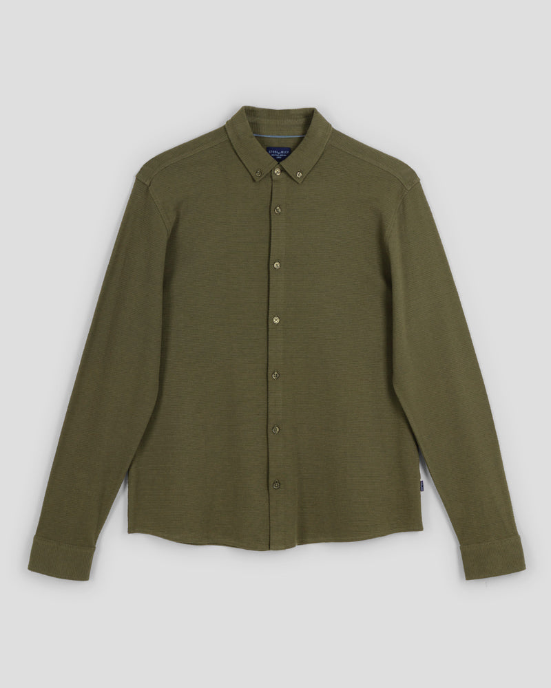Textured Long Sleeve Jersey Shirt