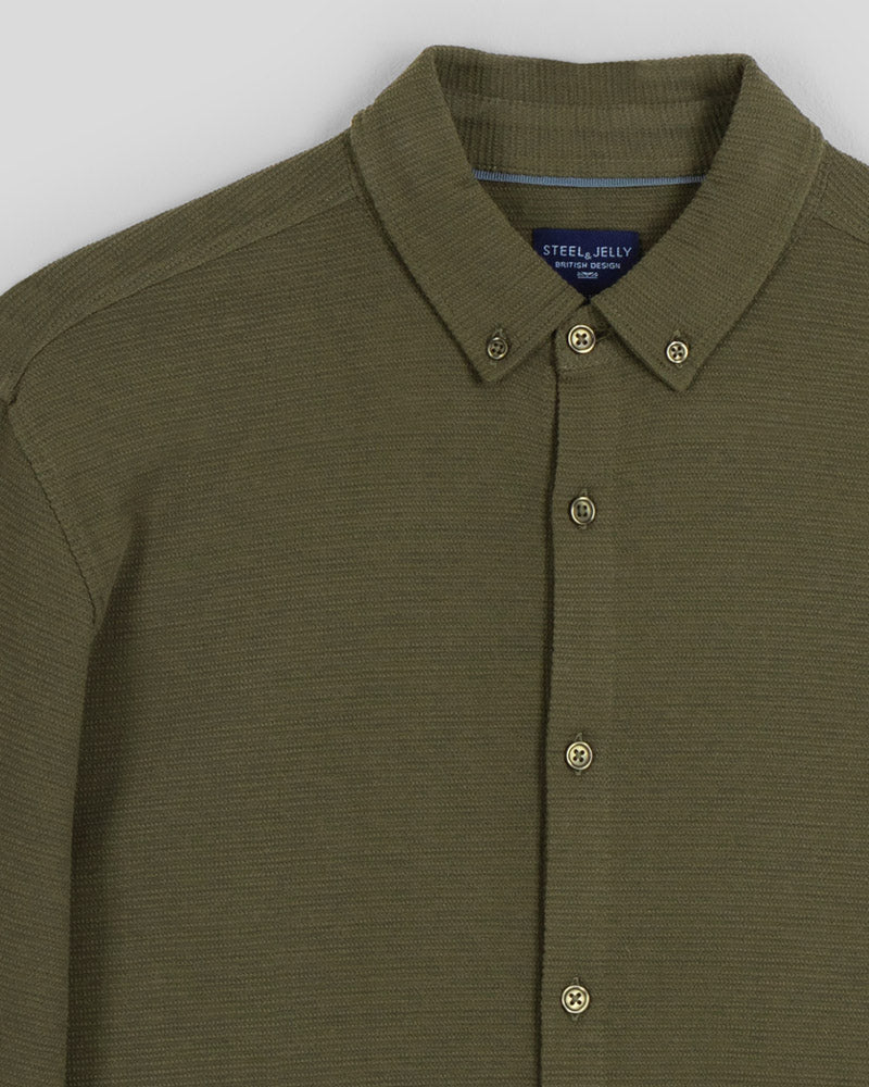 Textured Long Sleeve Jersey Shirt