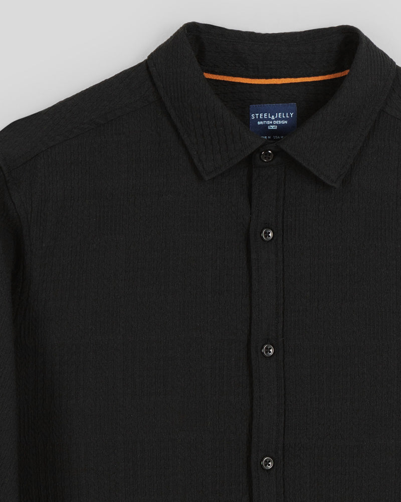 Multi-Texture Long Sleeve Shirt