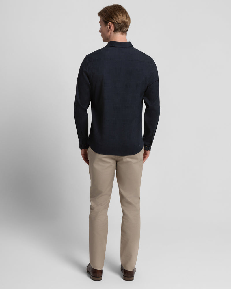 Multi-Texture Long Sleeve Shirt