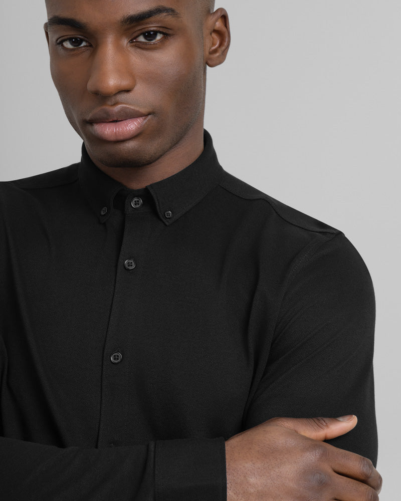 Pique Jersey Long Sleeve Shirt