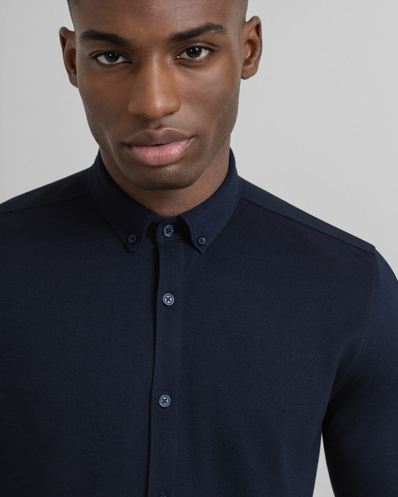 Pique Jersey Long Sleeve Shirt
