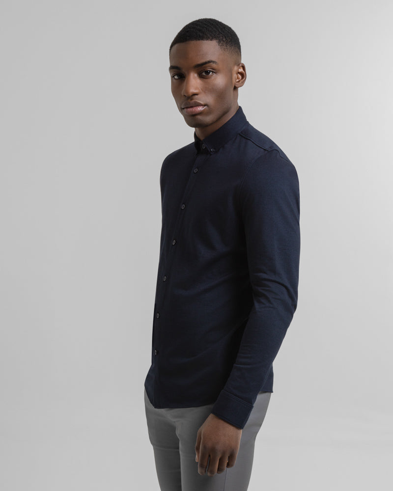 Pique Jersey Long Sleeve Shirt