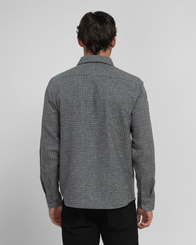 Lymm - Mini Check Brushed Cotton Long Sleeve Shirt