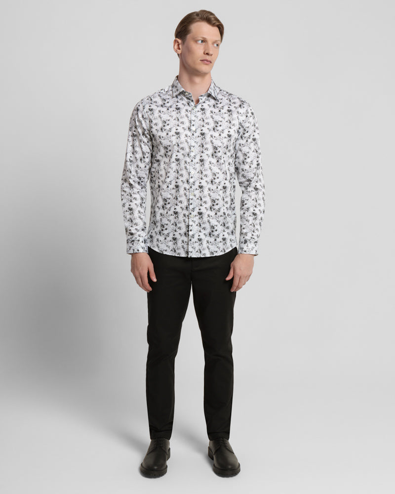 Limited Edition Sketch Floral Print Long Sleeve Shirt