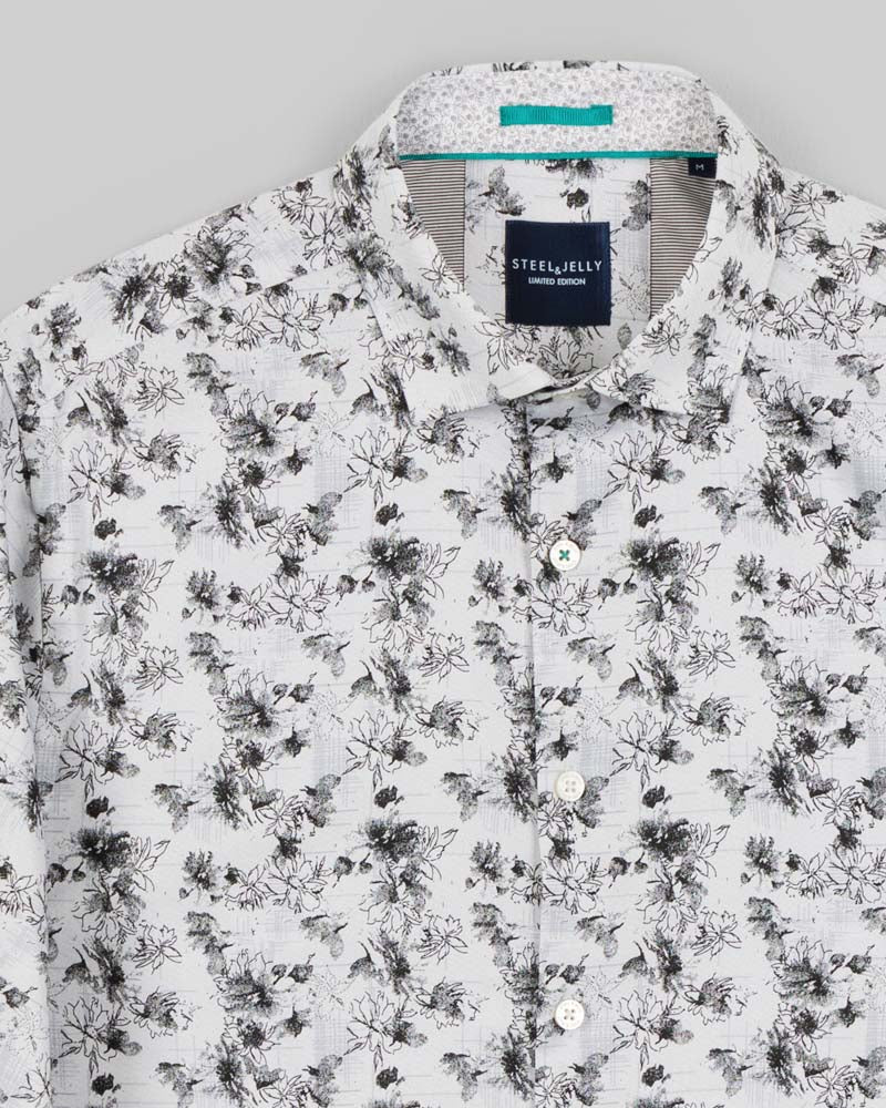 Limited Edition Sketch Floral Print Long Sleeve Shirt