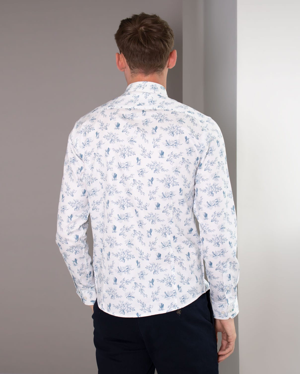 Limited Edition Toile Animal Print Long Sleeve Shirt