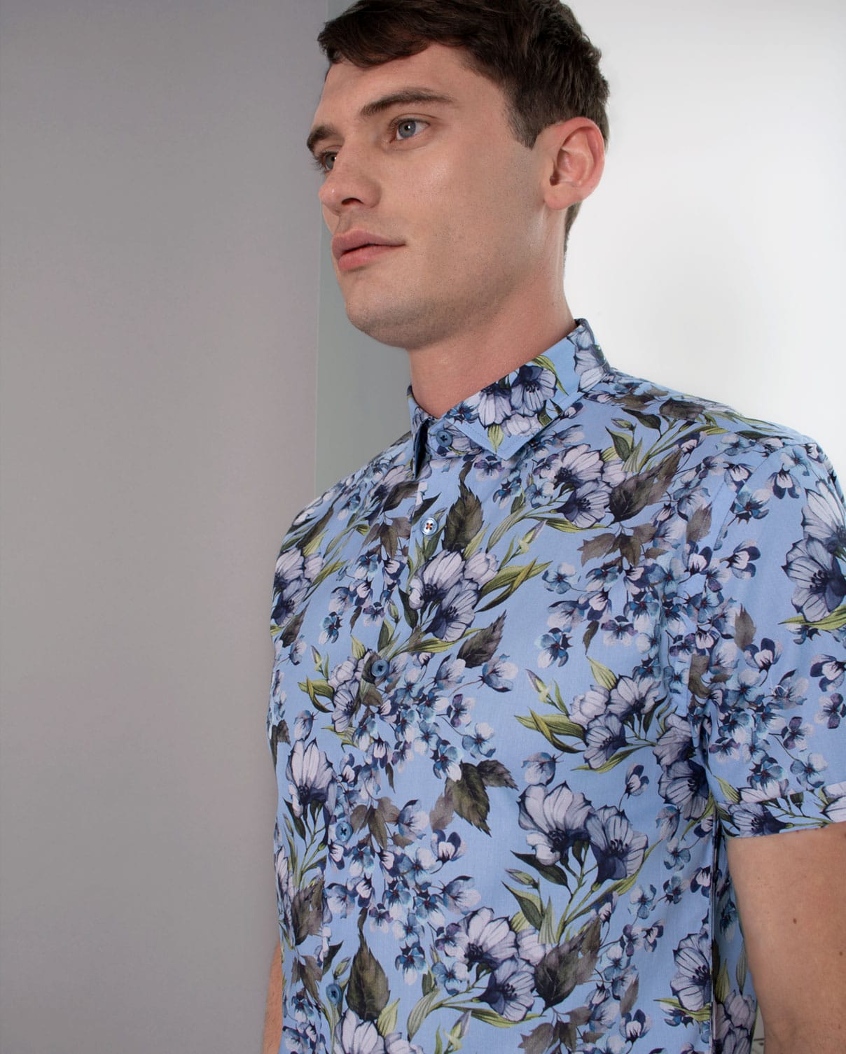 Limited Edition Bold Floral Print Short Sleeve Shirt