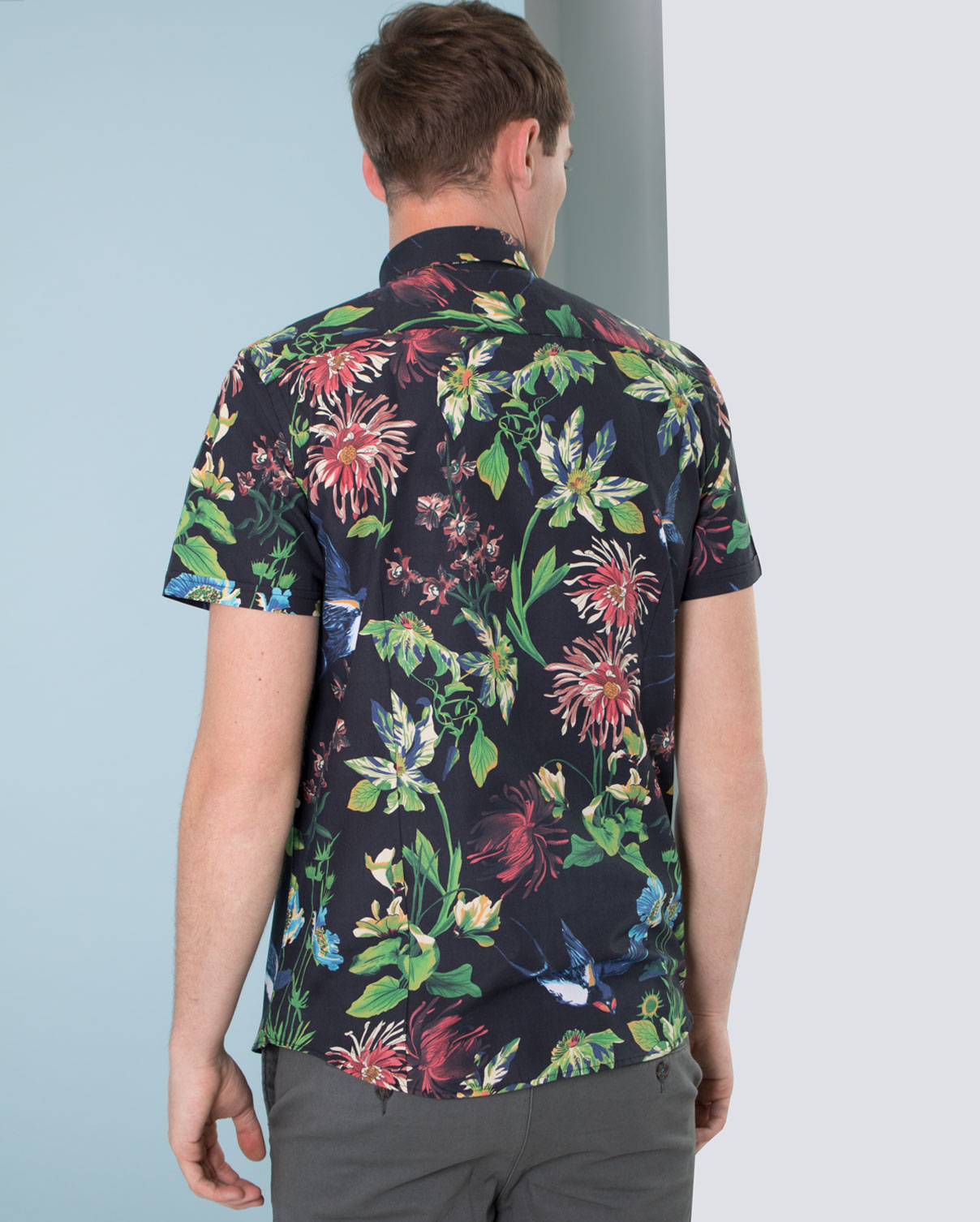 Limited Edition Tropical Floral Print Short Sleeve Shirt