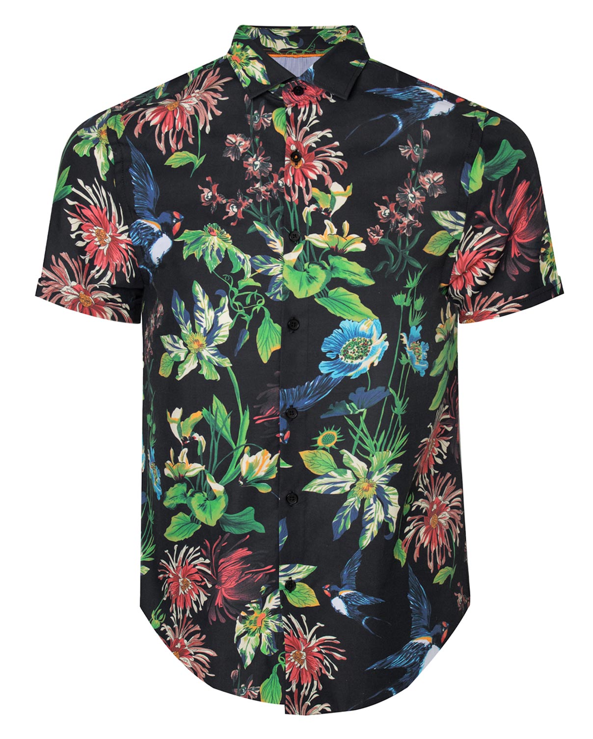 Limited Edition Tropical Floral Print Short Sleeve Shirt