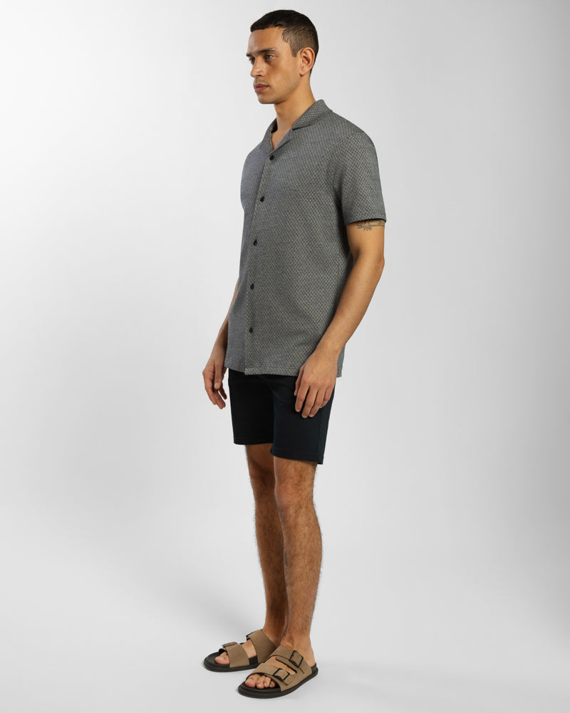 Diamond & Dot Jacquard Short Sleeve Shirt