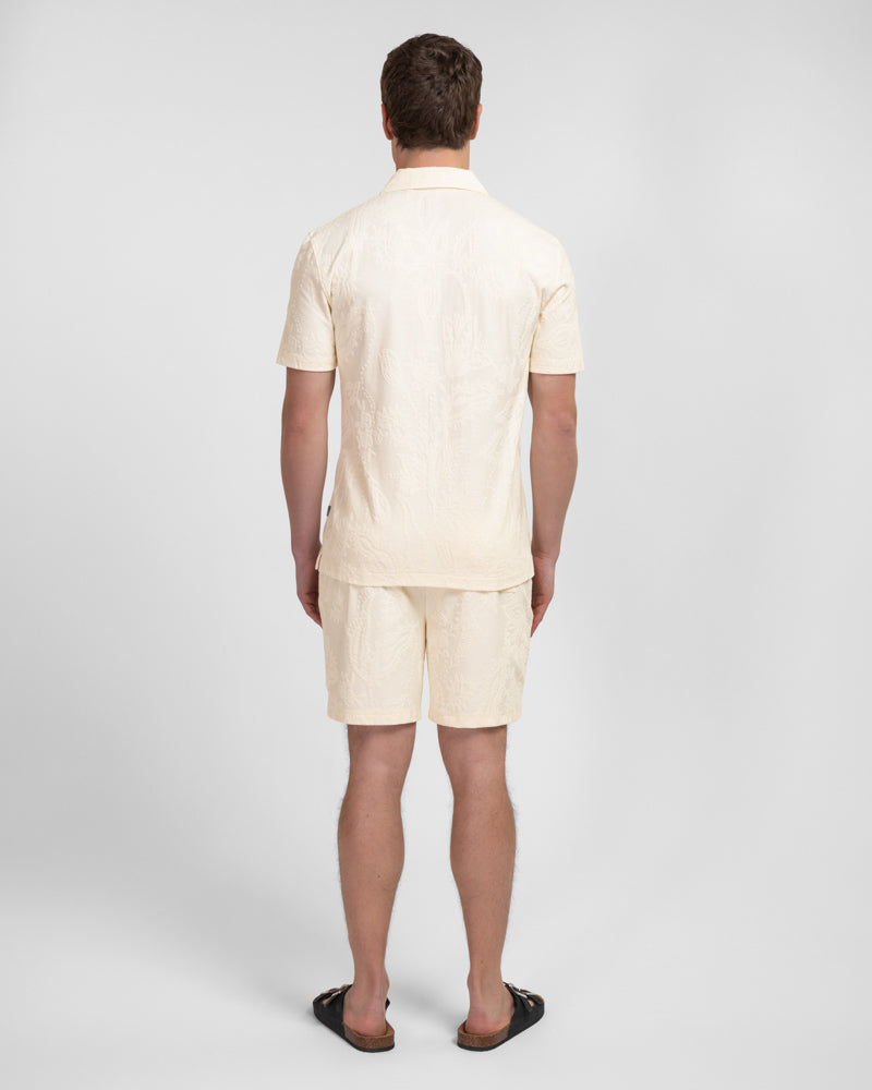 Kenton - Paisley Texture Jersey Short Sleeve Shirt