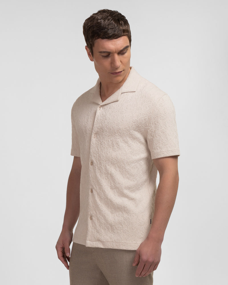 Perivale - Floral Jacquard Short Sleeve Shirt