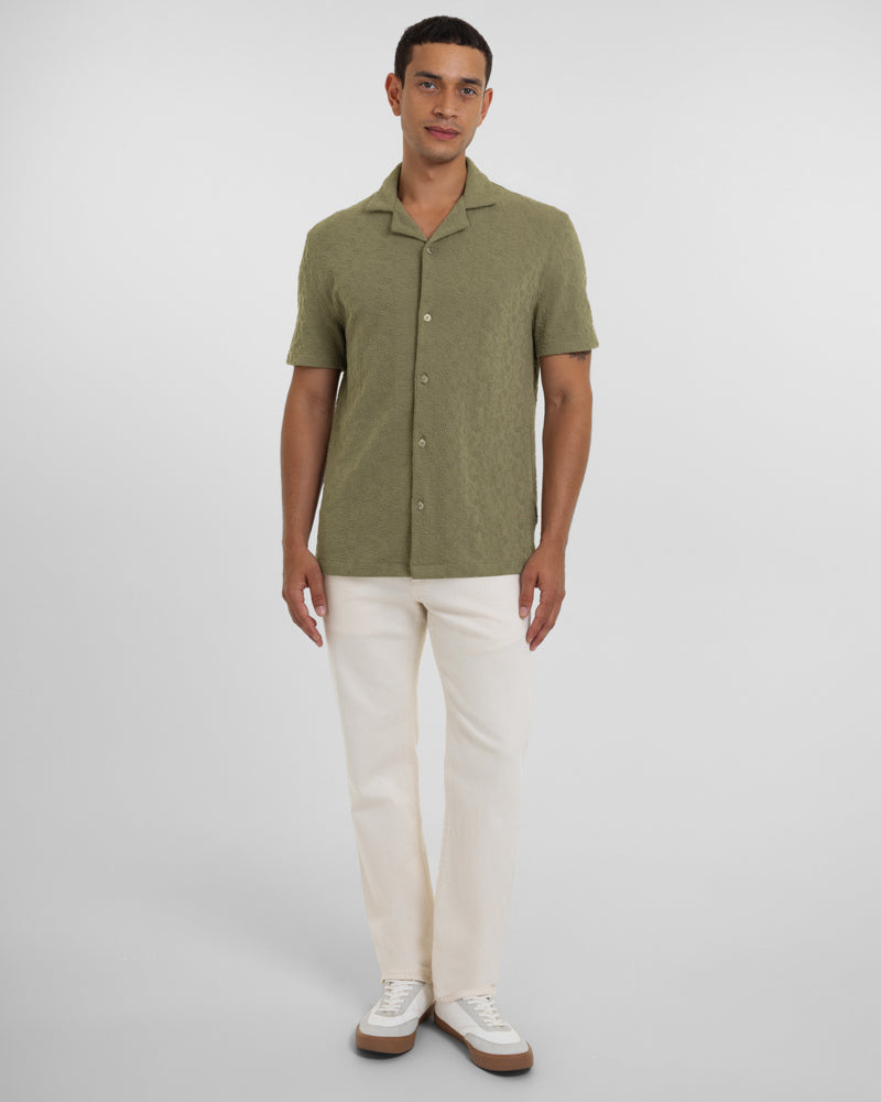 Perivale - Floral Jacquard Short Sleeve Shirt