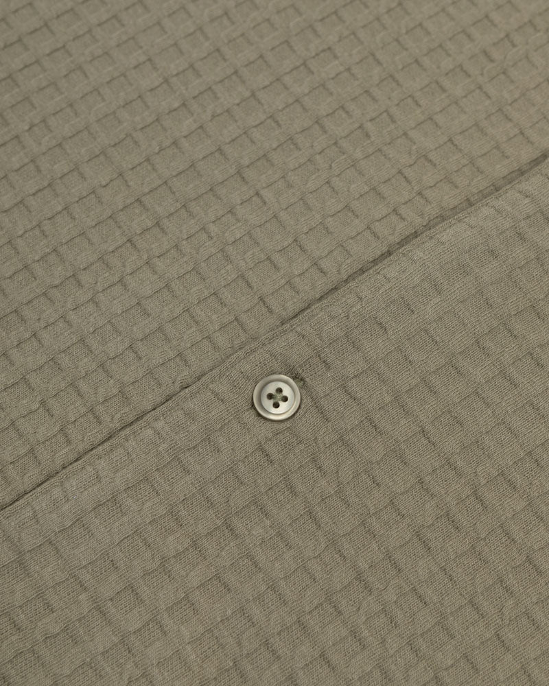 Leyton - Check Texture Jersey Short Sleeve Shirt & Short Set Sage