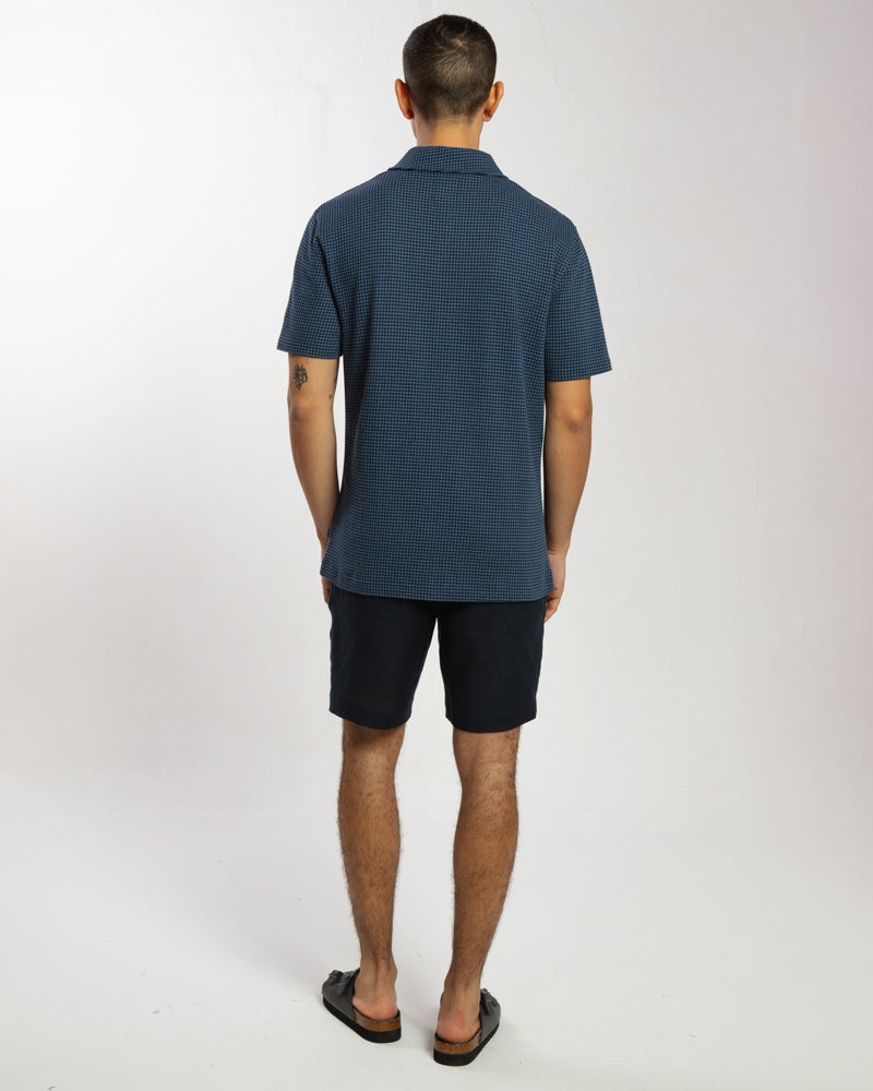 Dotted Jacquard Short Sleeve Shirt