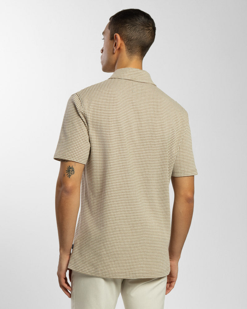 Dotted Jacquard Short Sleeve Shirt