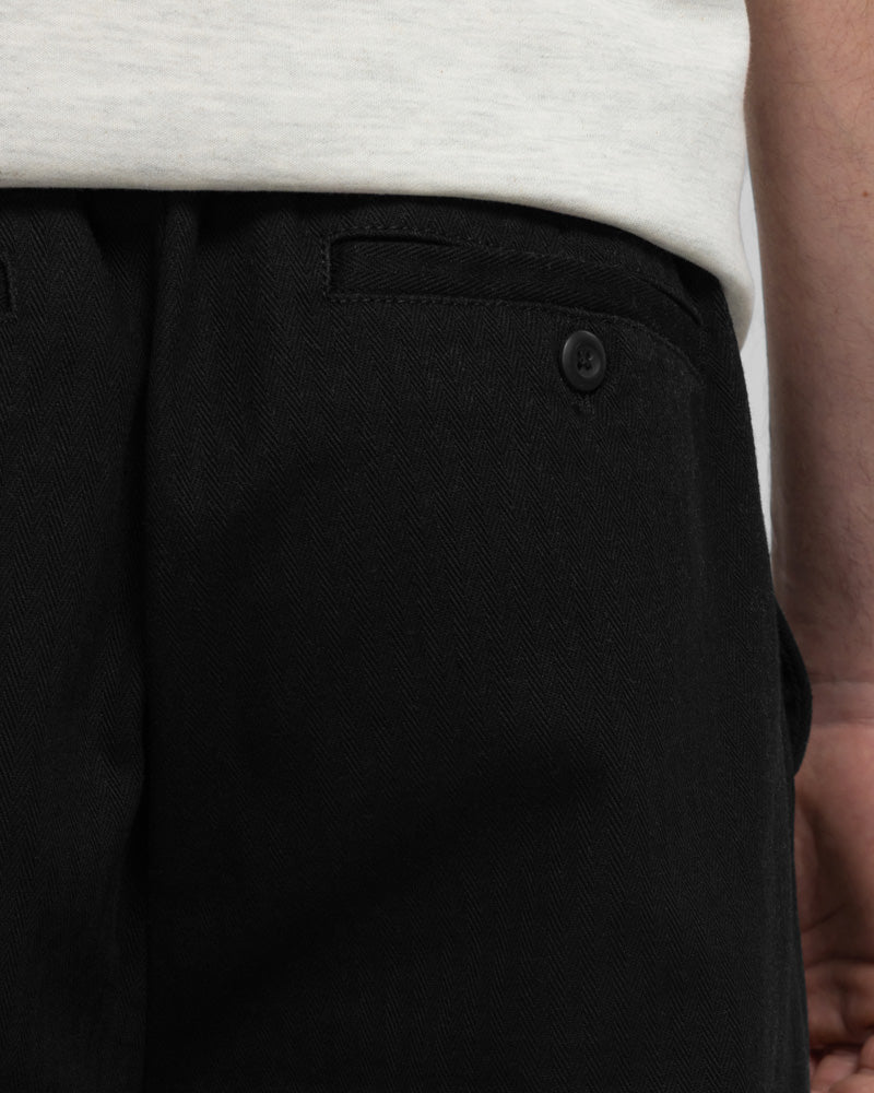 Farndon – Herringbone Overshirt & Trouser Set Black