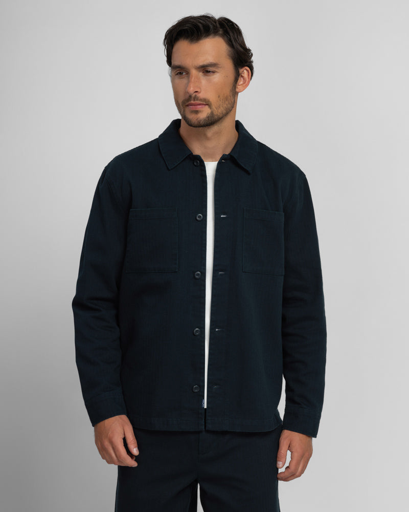 Steel & Jelly Men’s Farndon Herringbone Overshirt & Trouser Set