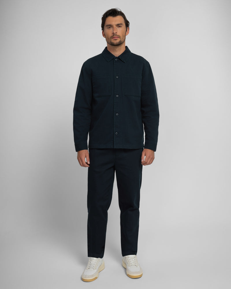 Steel & Jelly Men’s Farndon Herringbone Overshirt & Trouser Set
