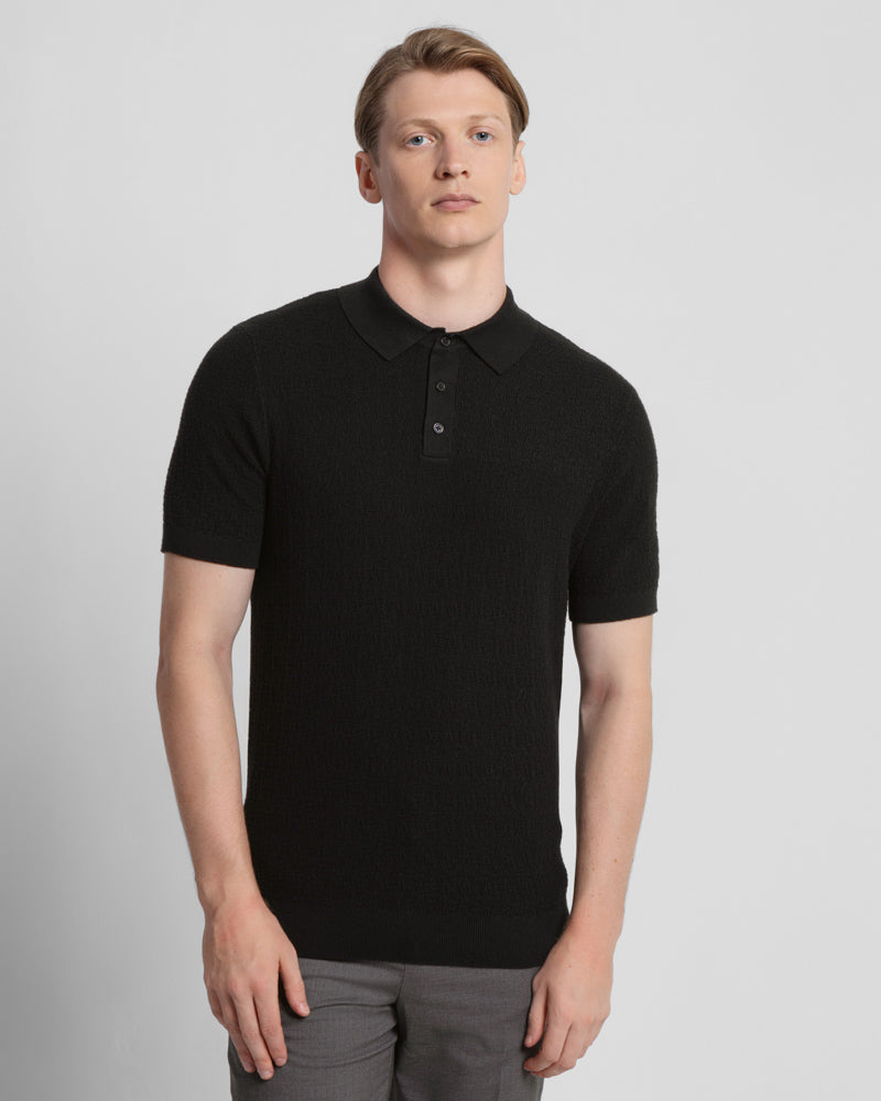 Steel & Jelly Men’s Boucle Textured Short Sleeve Polo Shirt