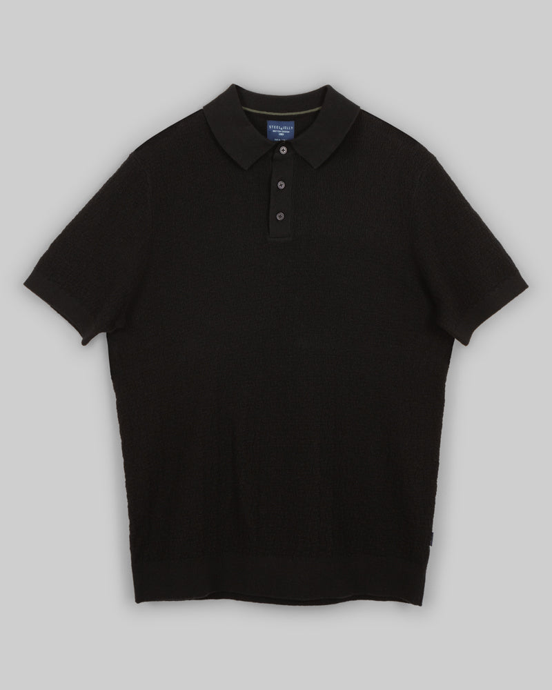 Boucle Textured Short Sleeve Polo Shirt