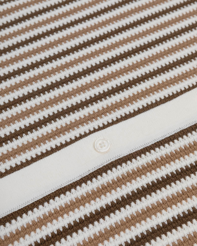 Stanmore - Tonal Stripe Knitted Short Sleeve Shirt