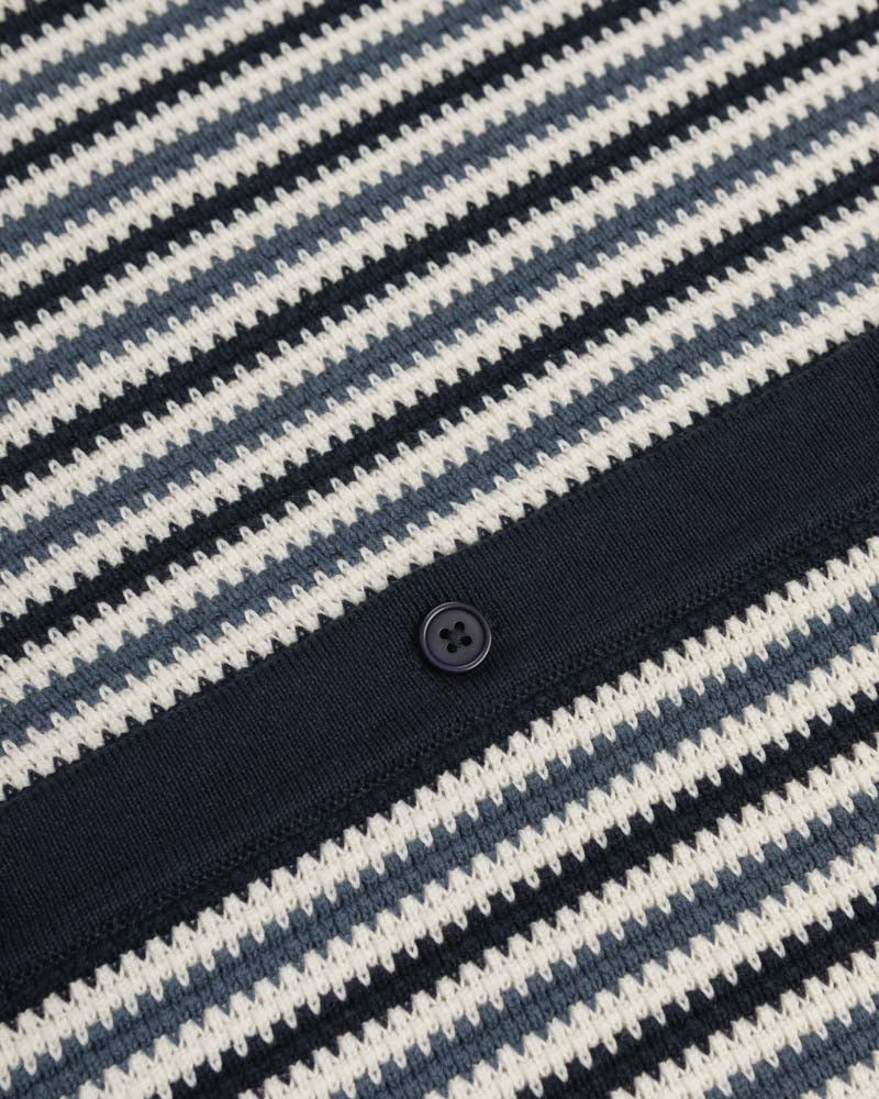 Stanmore - Tonal Stripe Knitted Short Sleeve Shirt