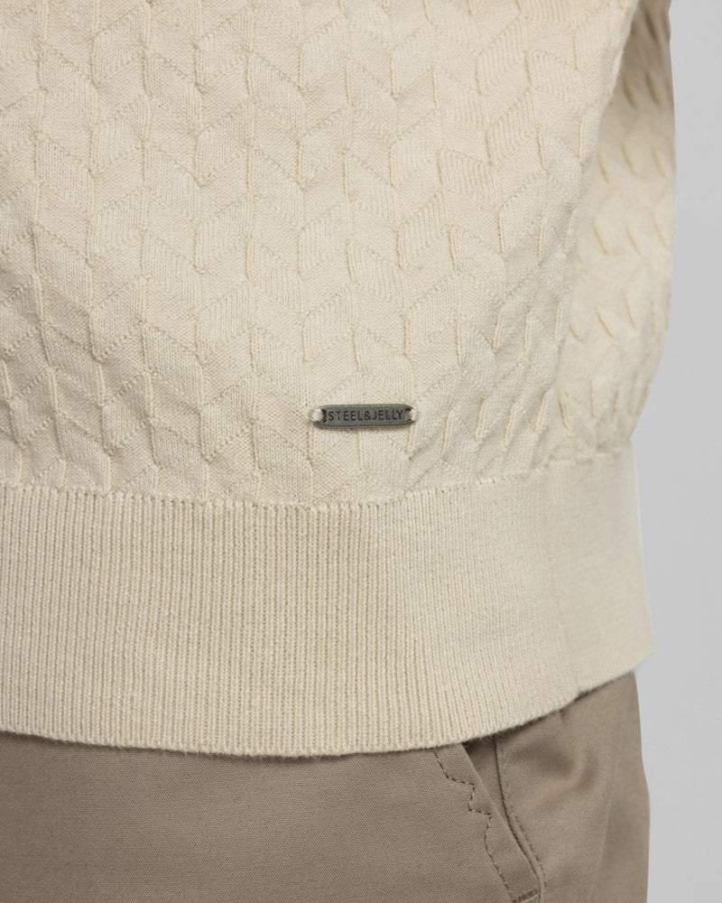 Burton - Geo Texture Knitted Polo Shirt