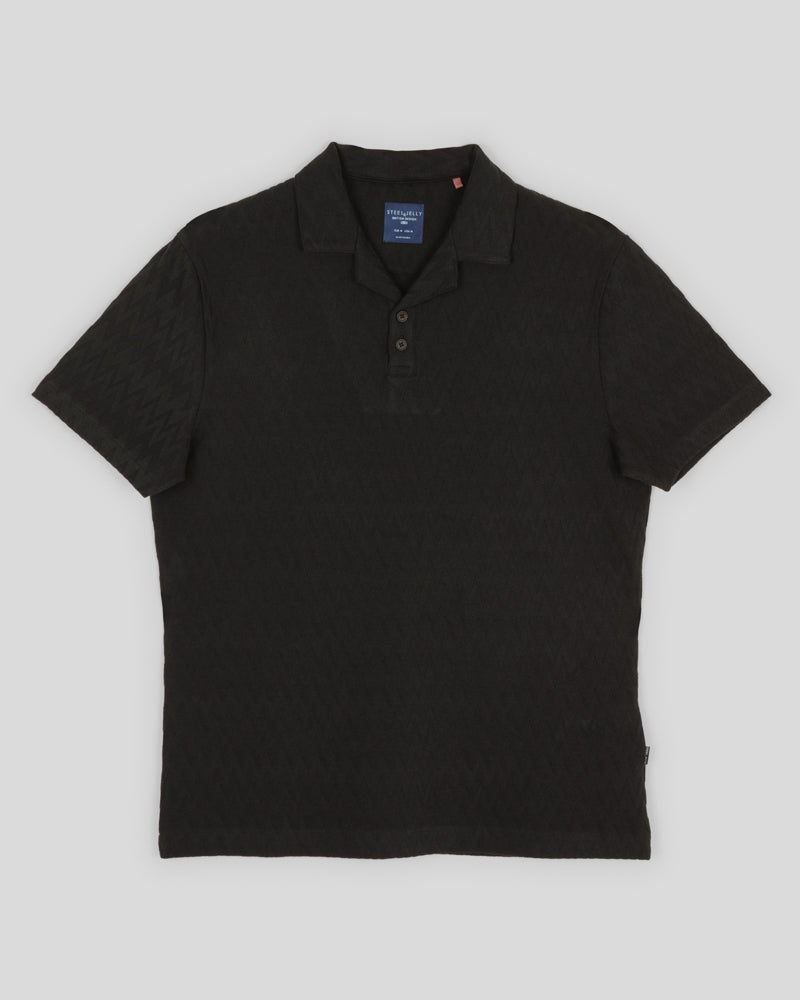 Beckton - Zigzag Textured Polo Shirt