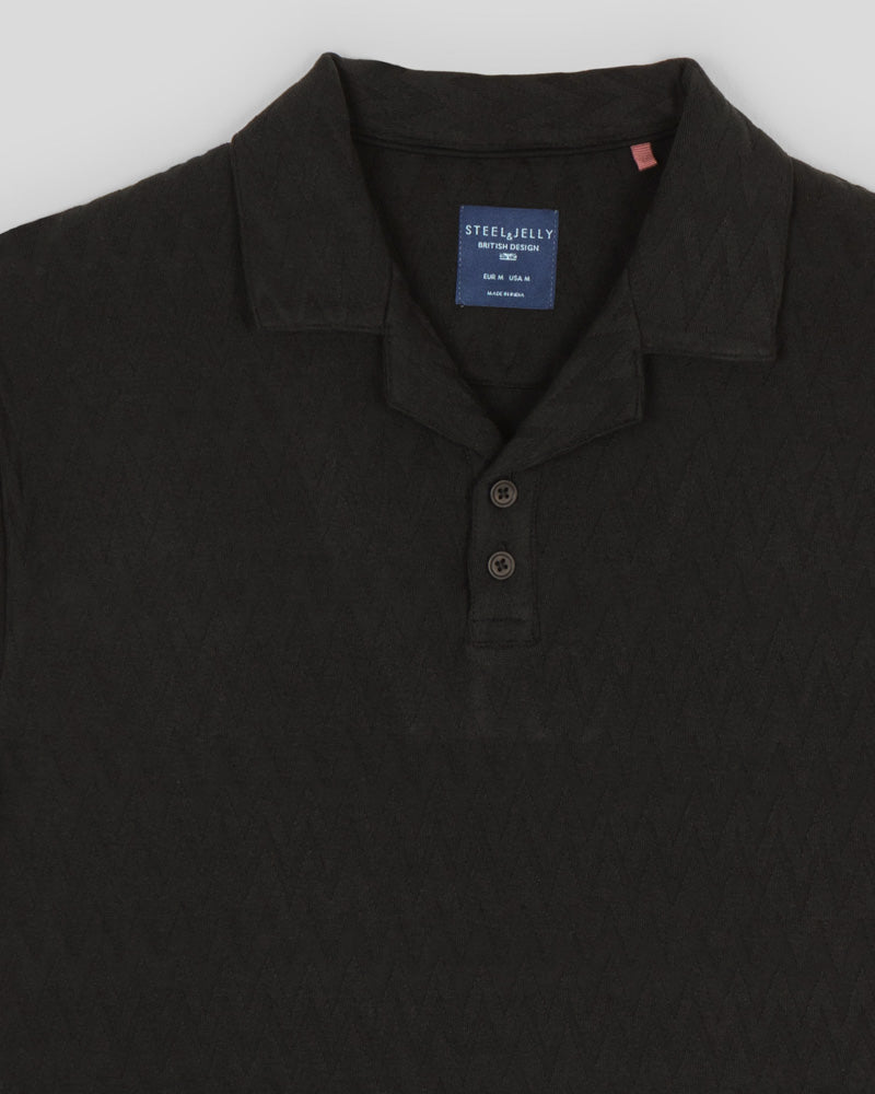 Beckton - Zigzag Textured Polo Shirt