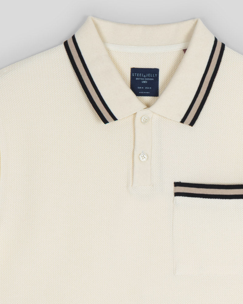 Tolworth - Textured Polo Shirt With Contrast Rib