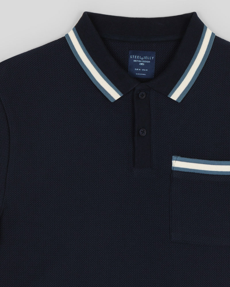 Tolworth - Textured Polo Shirt With Contrast Rib