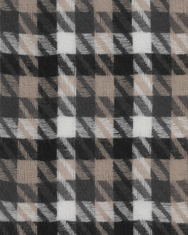 Steel & Jelly Men’s Bignor Grey Houndstooth Oversized Check Scarf