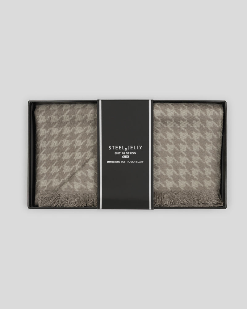 Steel & Jelly Men’s Mannings Stone Houndstooth Boxed Scarf