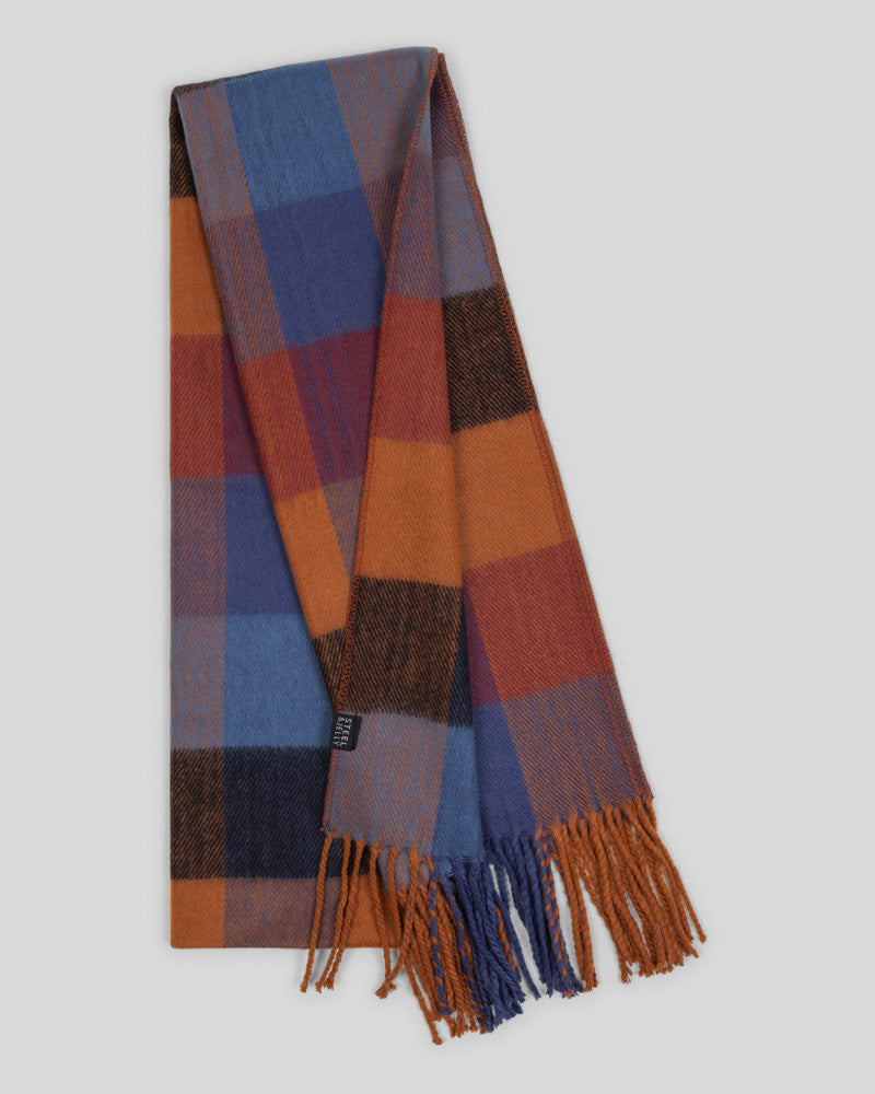 Steel & Jelly Men’s Ashurst Rust Check Boxed Scarf