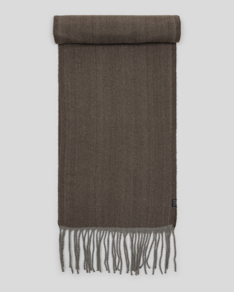 Steel & Jelly Men’s Bepton Houndstooth Flat Cap & Herringbone Soft-Touch Scarf Set