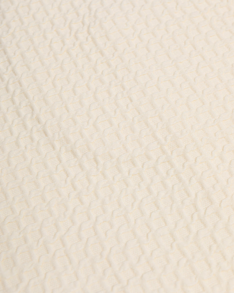 Leyton - Check Texture Jersey Short Sleeve Shirt & Short Set Ecru