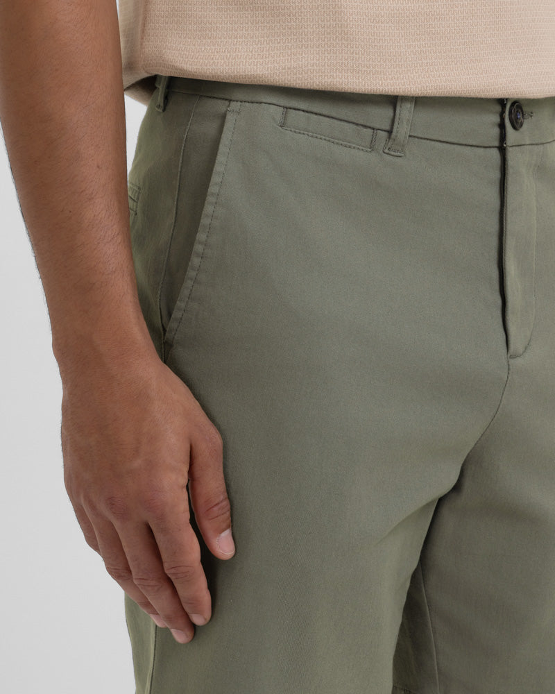 Slim Fit Cotton Stretch Chino Shorts