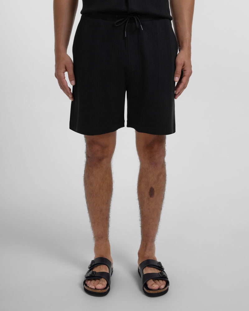 Charlton - Stripe Jacquard Waffle Shorts