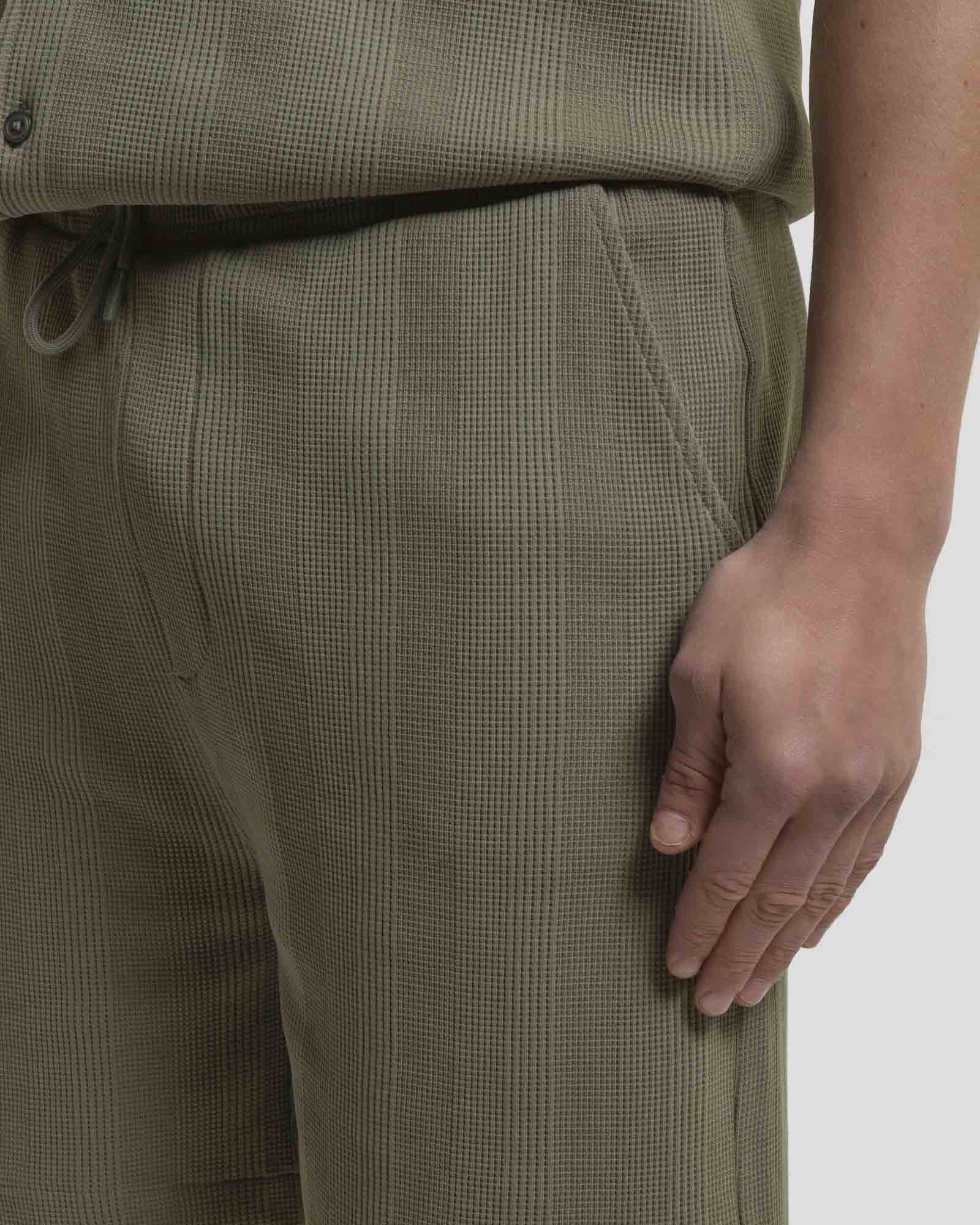 Charlton – Stripe Jacquard Short Sleeve Shirt & Short Set Sage