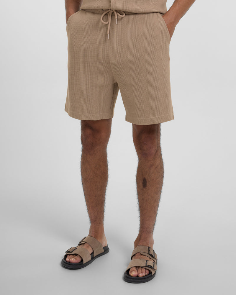 Charlton - Stripe Jacquard Waffle Shorts