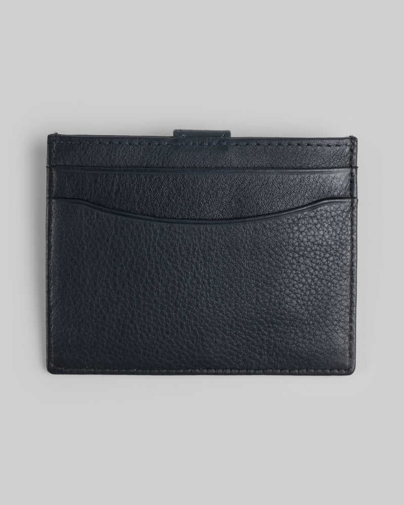 Leather Card Holder With Popper Fastening