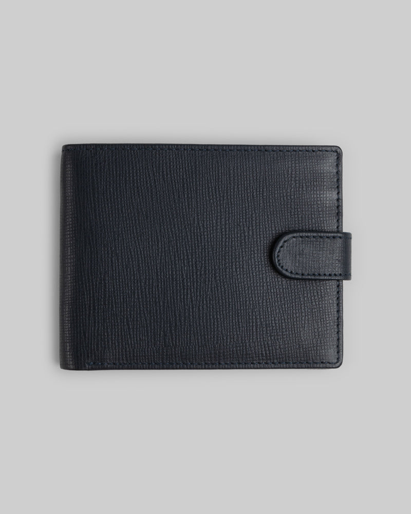 Leather Wallet With Popper Fastening