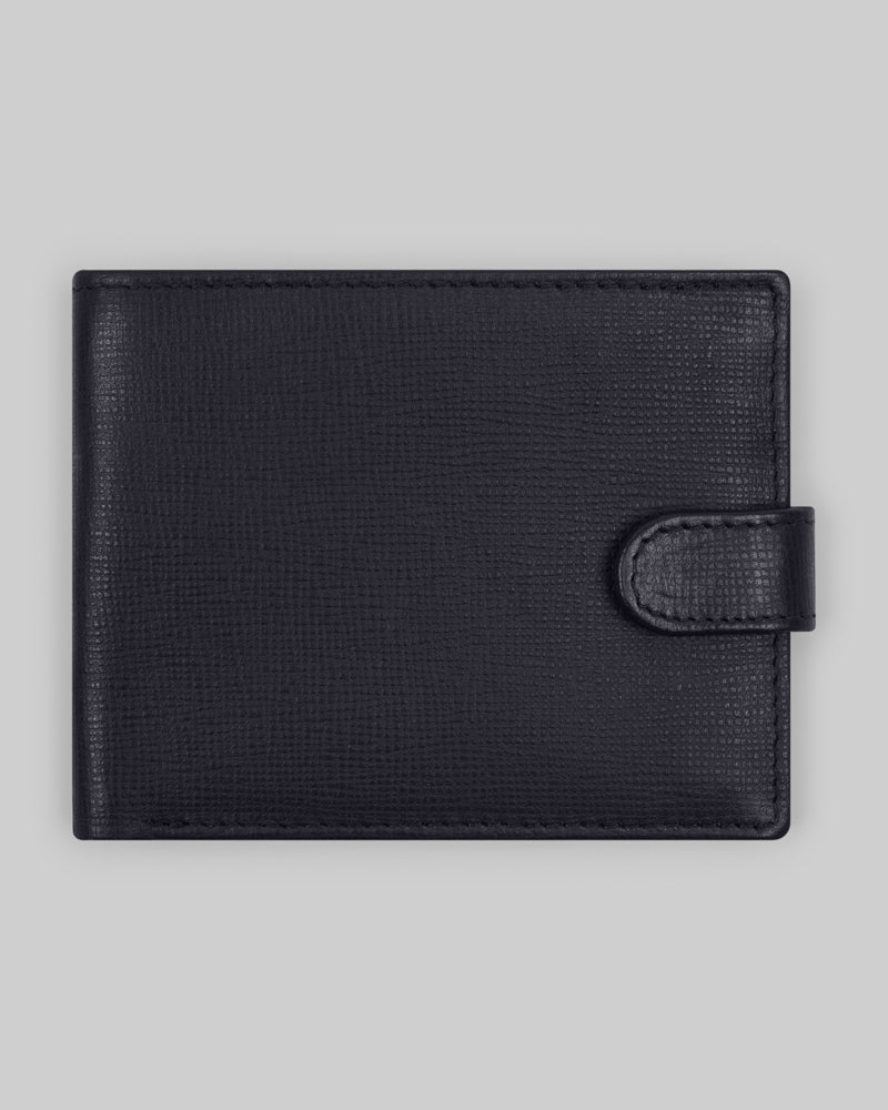 Leather Wallet With Popper Fastening