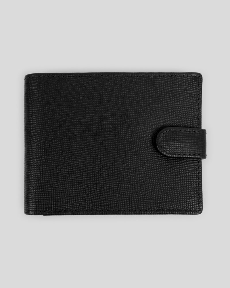 Steel & Jelly Men’s Findon Saffiano Leather Wallet With Popper Fastening